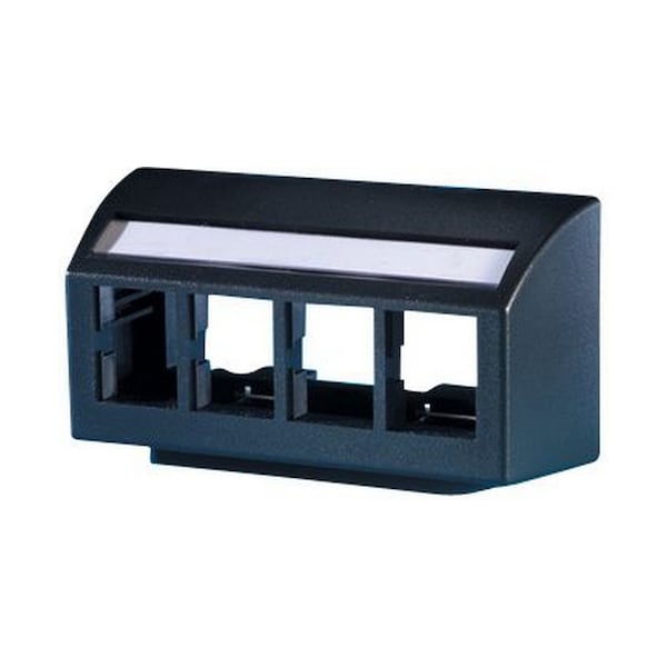 Ortronics 4-PORT MODULAR FURNITURE BEZEL, FOR TRACKJACK, BLACK 243132 - main